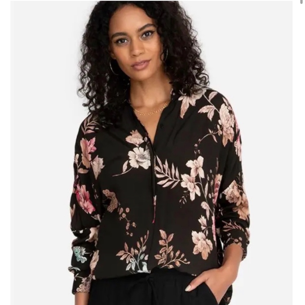 Johnny Was Jade Collection Label Taos Button-Down Shirt Moody Floral menswear-in - Picture 6 of 7
